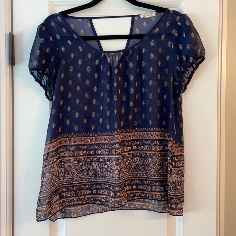 Blue sheer top